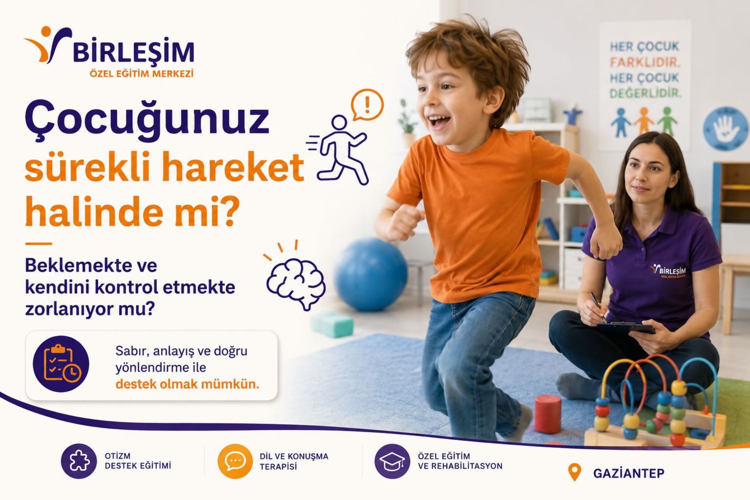 �ocu�unuz beklemekte ve kendini kontrol etmekte zorlan�yor mu